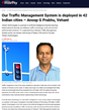 Exclusive interview of our Co-Founder & CTO, Mr. Anoop G Prabhu with The Financial Express (India), on our Traffic Management System